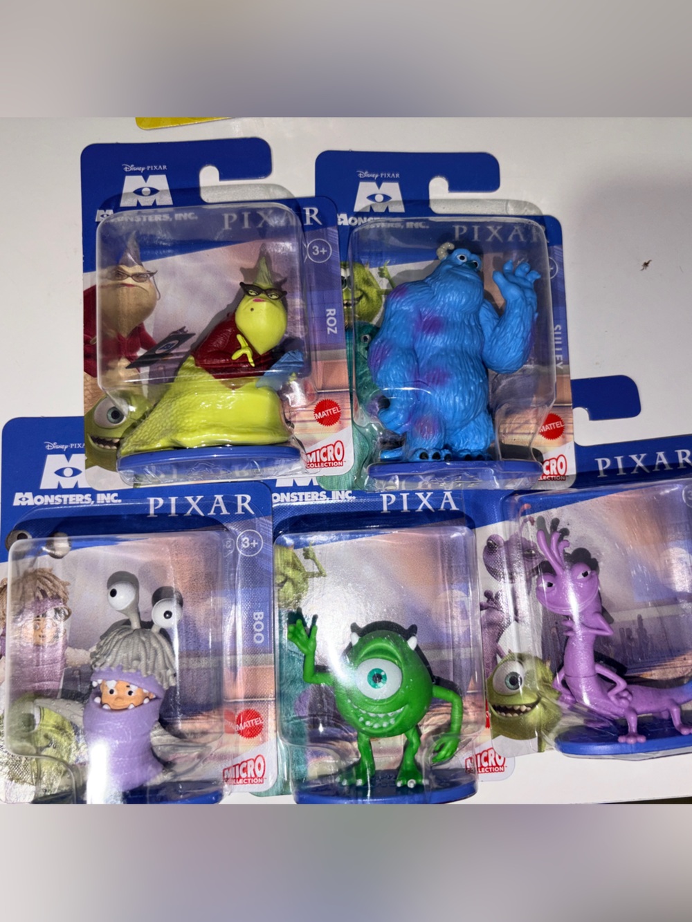 Disney Monsters, Inc. Sulley, Boo, Randall, Mike, Roz 5pk complete set